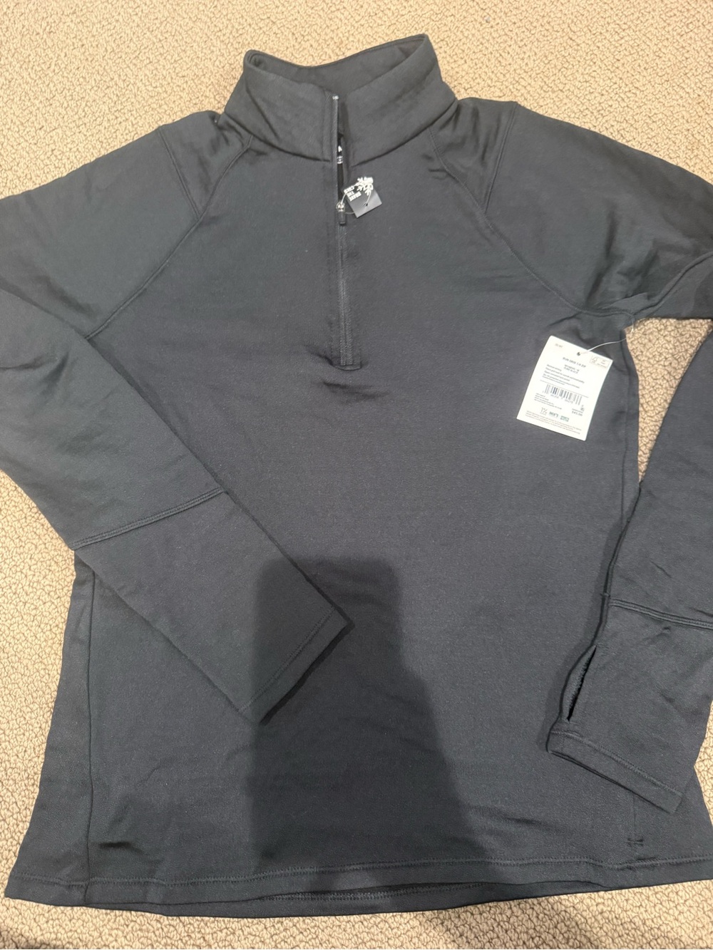 DSG Black Quarter-Zip Pullover Top